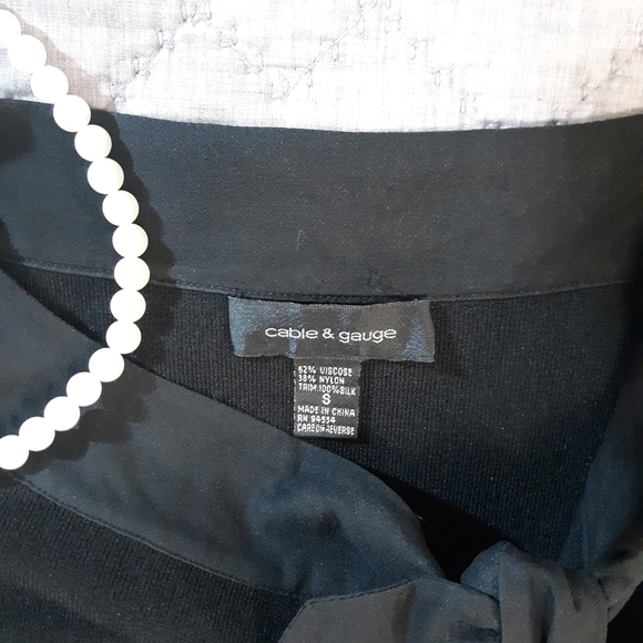 Cable & Gauge Boatneck Bow Sweater, 50's Retro, - Picture 3 of 8